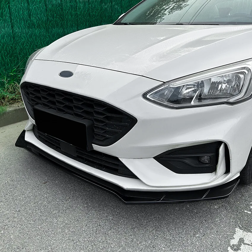 

Car Front Bumper Lip Spoiler Splitter For Ford Focus MK4 ST Line 2019-2021 Pre-LCI Diffuser Bodykits Tuning Black Maxton Style