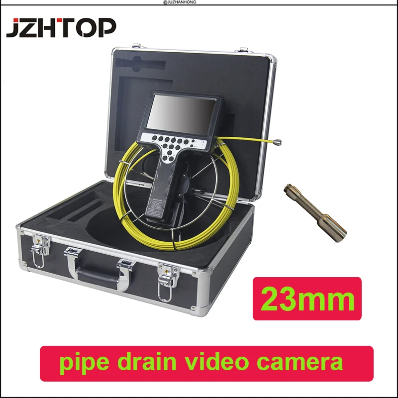 

23mm Drain Sewer Endoscope Camera Video Inspection Handheld Pipeline Snake Borescope Wall Sewage Plumbing 7'Display