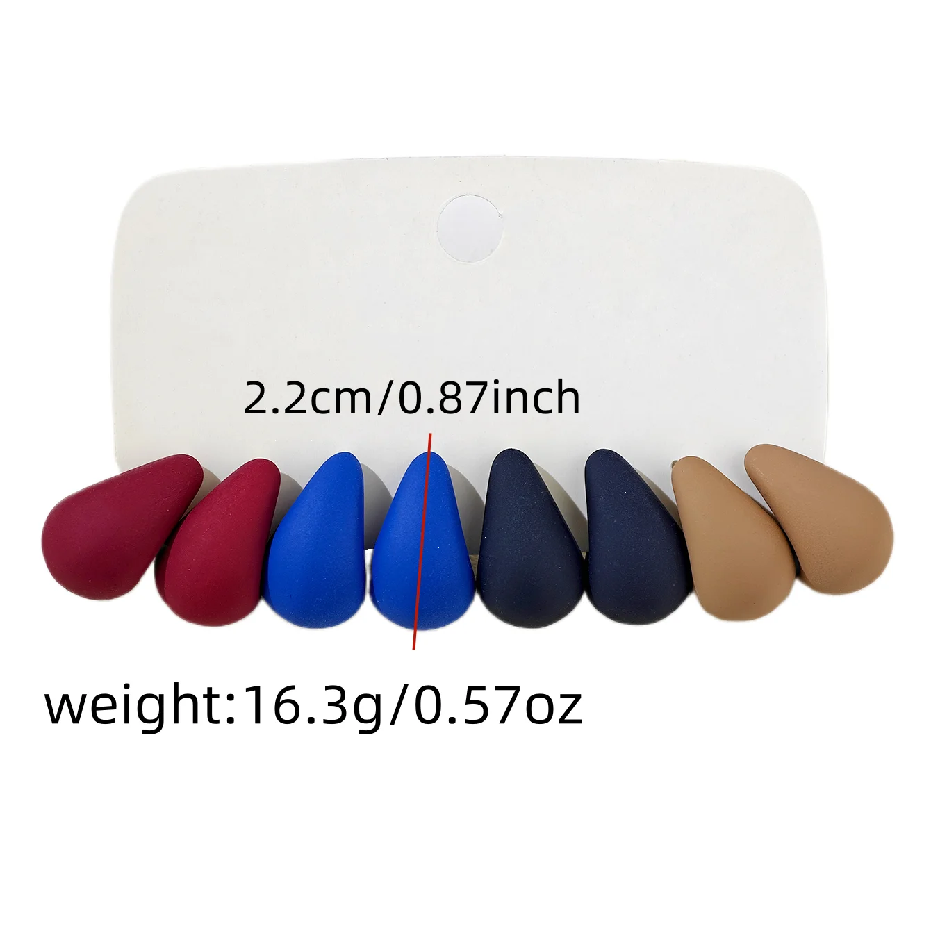 عبر الحدود الداكن الراتنج قطرة الماء الأقراط البني الطوب الأحمر اللون مطابقة لطيف الحلو اليومية عطلة القرط مجموعة #4