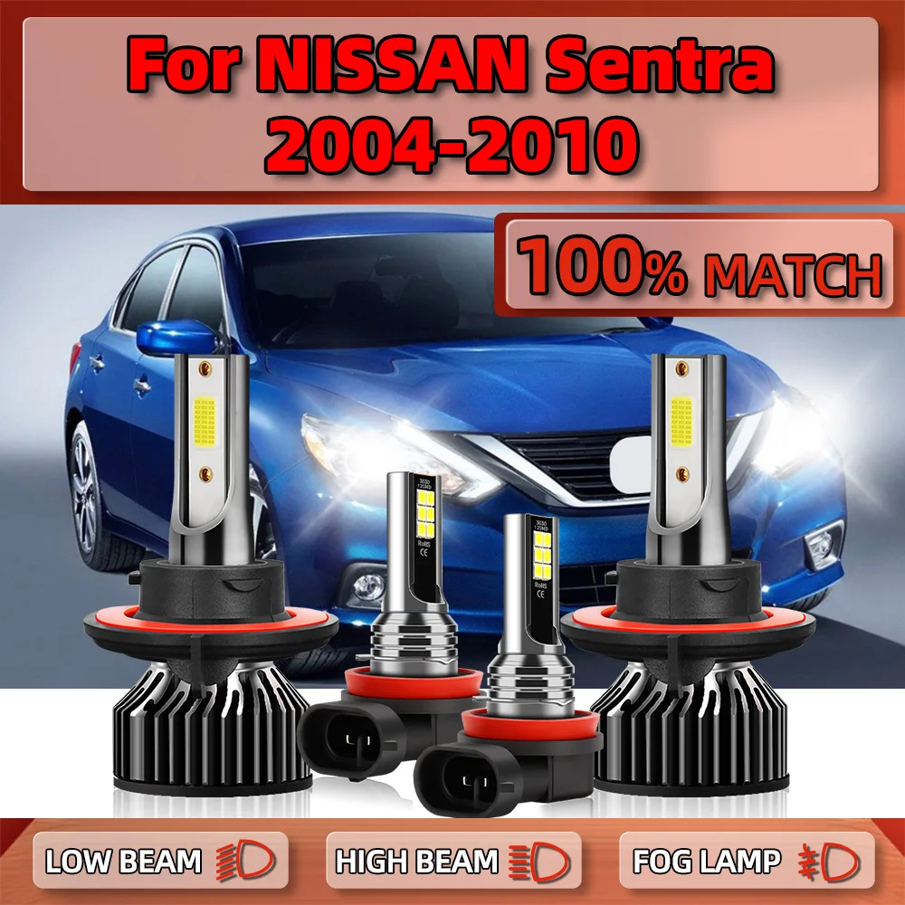 

40000LM LED Headlight Bulbs 240W Canbus Car Lamps 6000K White Fog Light 12V For NISSAN Sentra 2004 2005 2006 2007 2008 2009 2010