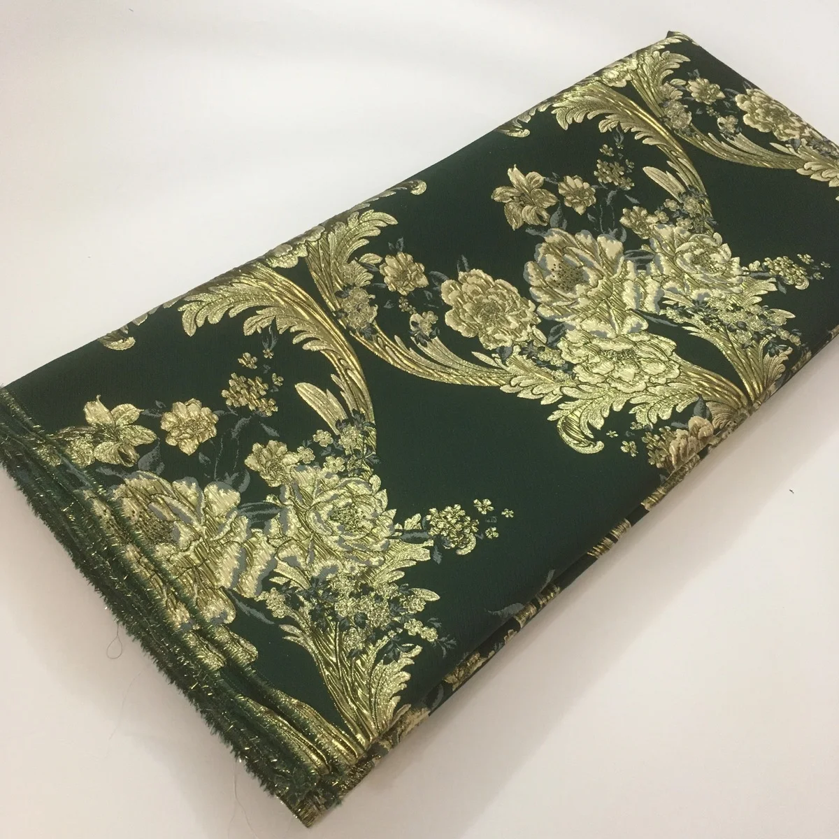 

African Lace Fabric 2022 High Quality Gold Brocade Lace Embroidery French Jacquard Lace Fabric For Nigerian Dress Sew PJK22150