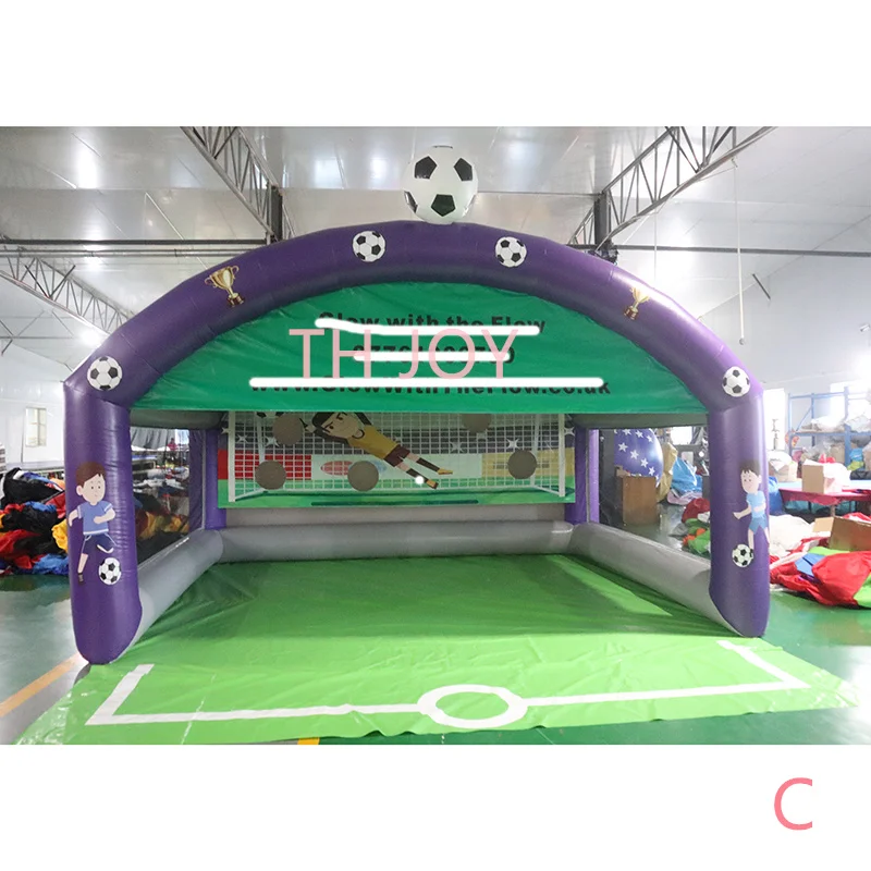 free air ship,5x4x3m big Customized inflatable dart game, pvc  inflatable soccer darts football goal for kids carnival game