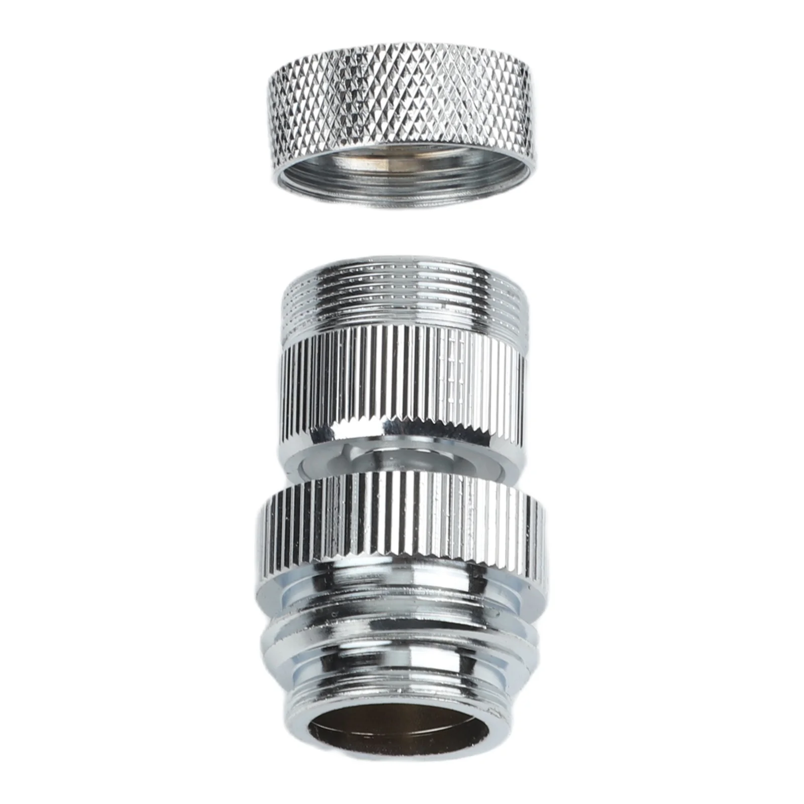 Innovative Brass Garden Hose to Faucet Connector Offering a Full Range of Motion via Its 360 Degree Swivel Design
