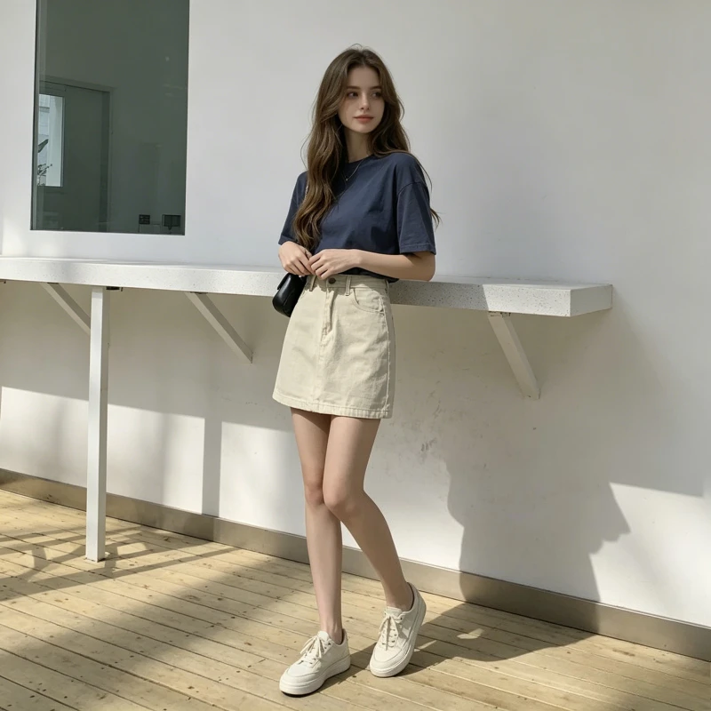 

Short Denim Skirts Women Skirt A Line High Waist Washed Slim Fit Hip Wrap Elegant Splice Y2k Streetwear Causal Work 2026 summer