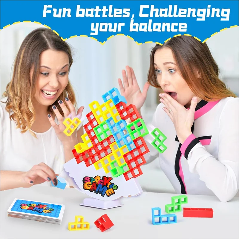 Nowa zabawka klockowa, układanka balansująca, gra w układanie wież Tetra dla dzieci i dorosłych, rodzinne rozrywka, prezenty dla dzieci, edukacyjne zabawki na biurko.