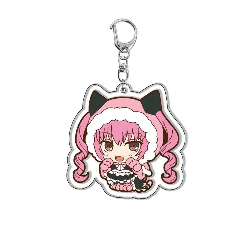 Steins Gate Okabe Rintaro Makise Kurisu Mayuri Acrylic Double Sided Keychain Custom Keyring view 5
