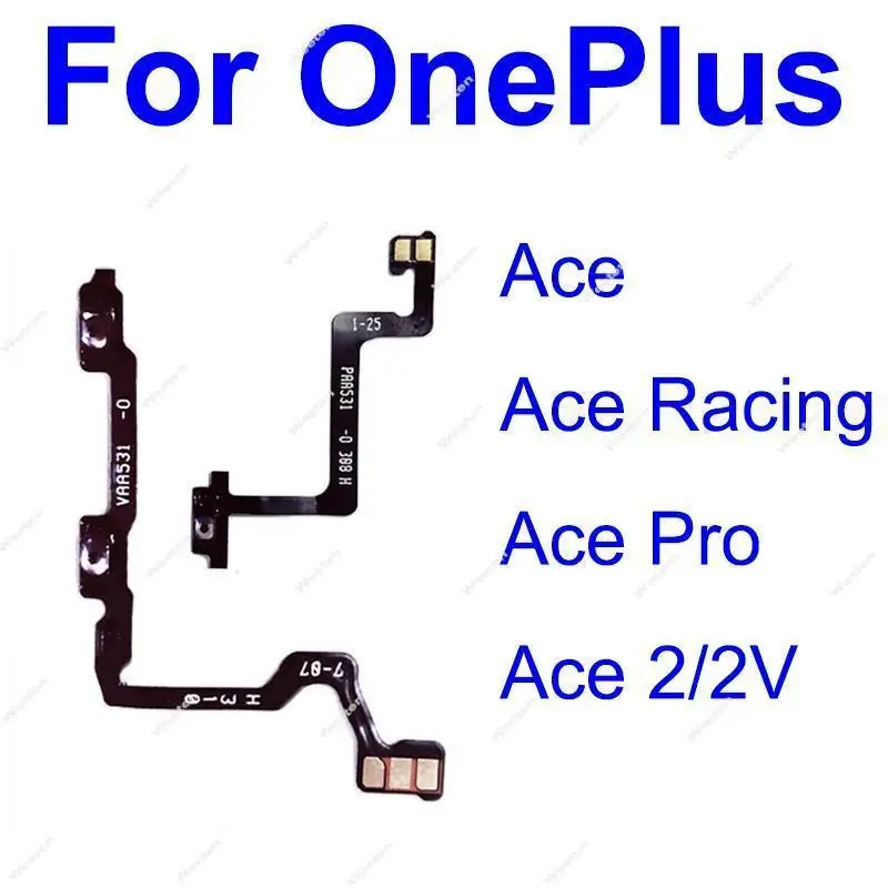 Pour OnePlus 1 + Ace 2 Ace 2V Ace Pro Ace Racing On Off bouton de Volume d'alimentation câble flexible touches latérales ruban flexible remplacement