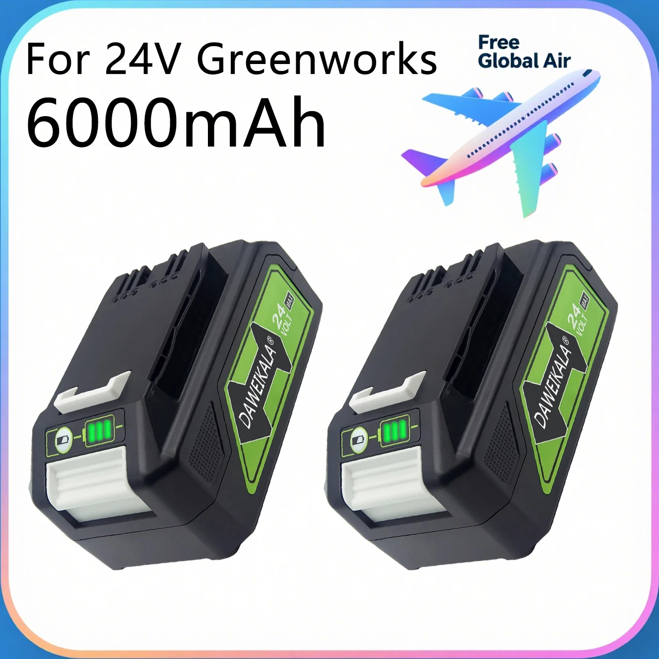 

New 24V Lithium-ion Replacement Battery G24B2 for Greenworks ALL devices of 24V tools 29842 29852 BAG708 29322 21342