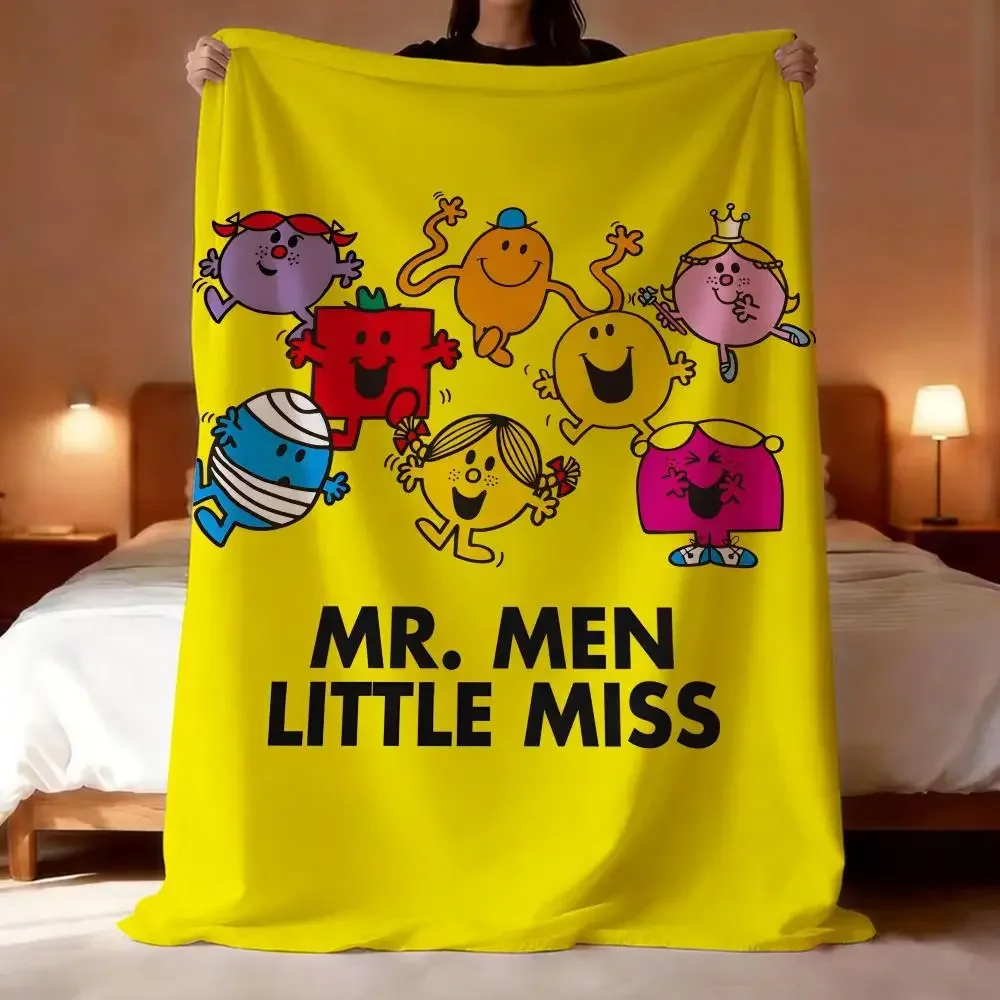 Mr. M-men and Littles Miss Throw Lightweight  Flannel Blanket Soft Skin-friendly for Summer Cooling