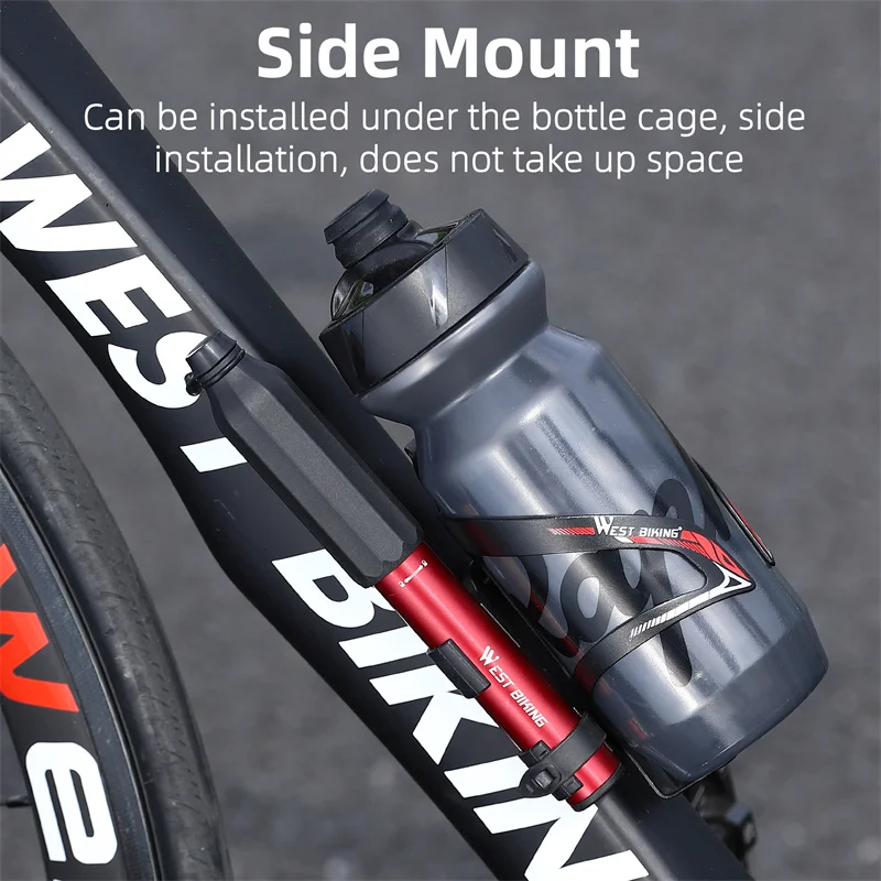 WEST BIKING Hand Mini Bicycle Pump Tire Air Inflator Schrader Presta Valve Ball Needle Hose MTB Accessories Portable Bike Pump