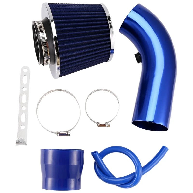 Automobile 76Mm Refitted Winter Mushroom Head Air Filter Intake Pipe Filter High Flow Air Filter Aluminum Pipe Kit