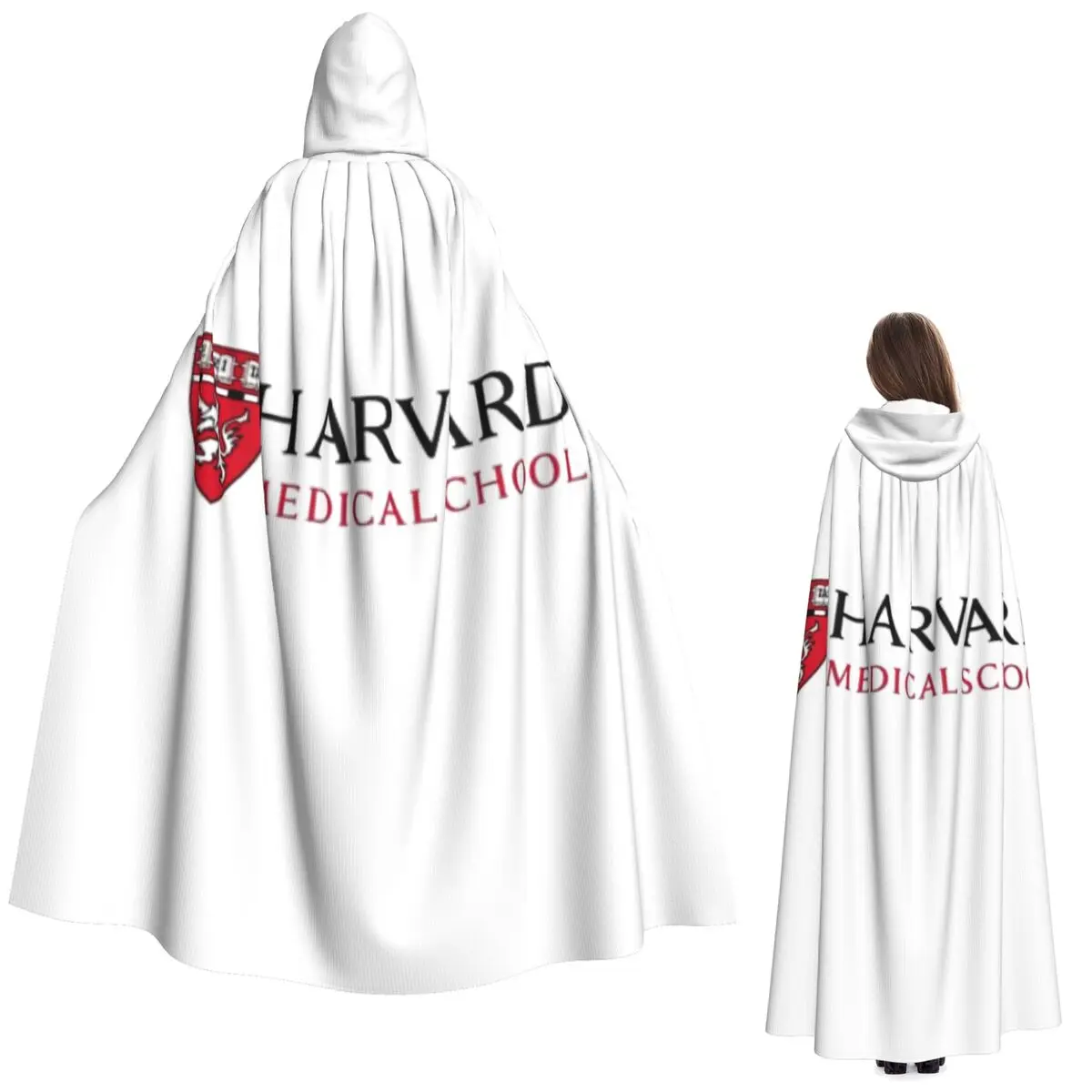 

Длинный плащ с капюшоном в стиле Харвардской медицинской школы, средневековый костюм ведьмы, накидка для косплея, на Хэллоуин, вампирский, для взрослых, унисекс