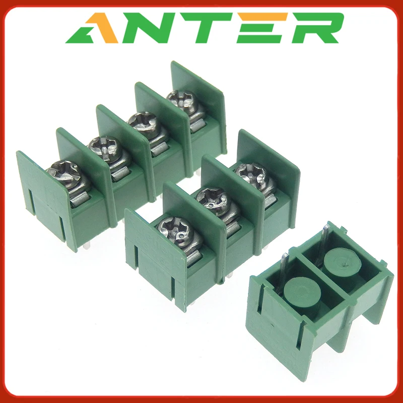 10PCS/lot 7.62 mm KF7.62 - 2P 3P 4P MG 762 - 2 3 4 Pin Can be spliced Screw Terminal Block Connector Black Green 7.62mm Pitch