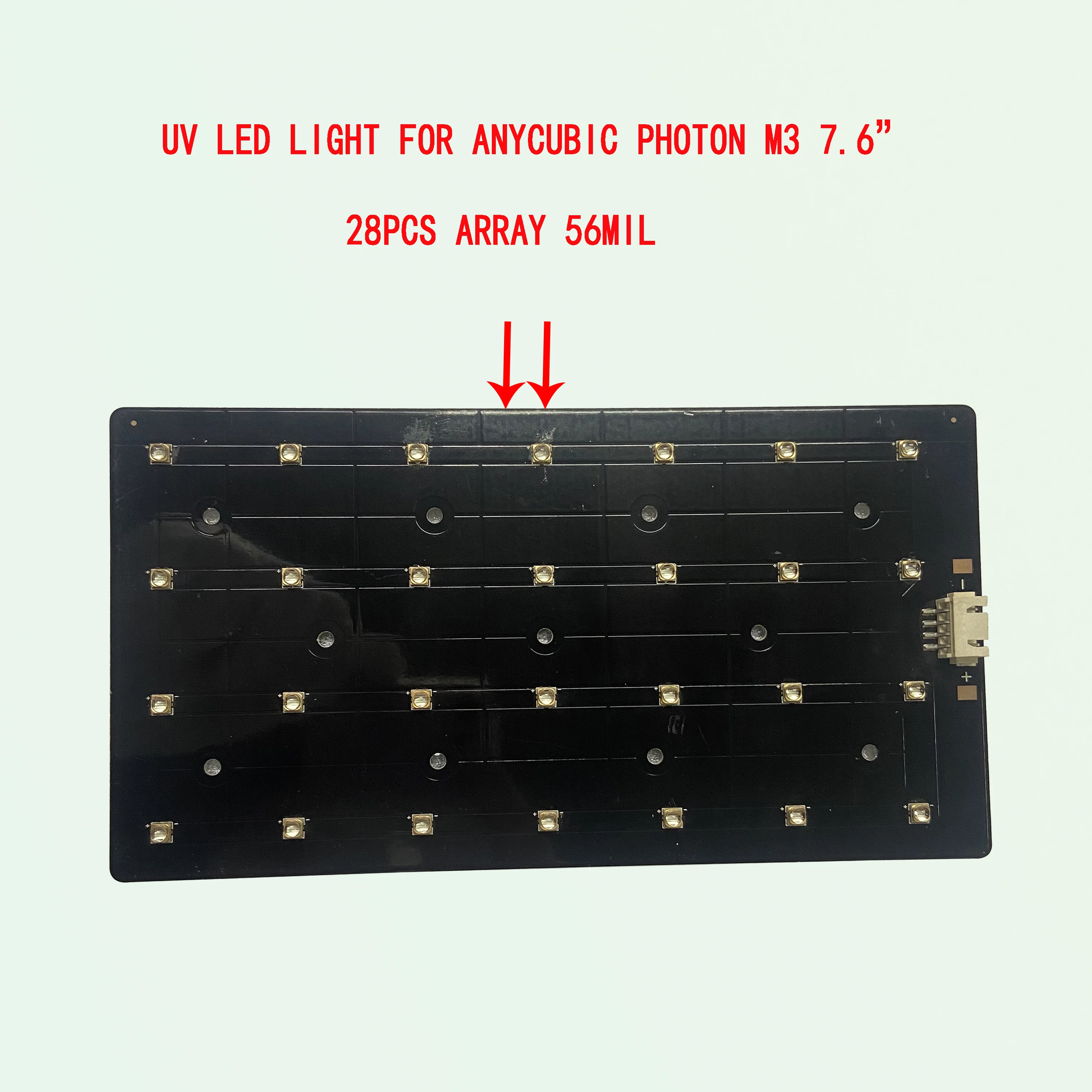 3D printer UV array 28 LED 7.6-inch Anycubic Photon Mono M3 405nm 24V DC LED Bead Light Board