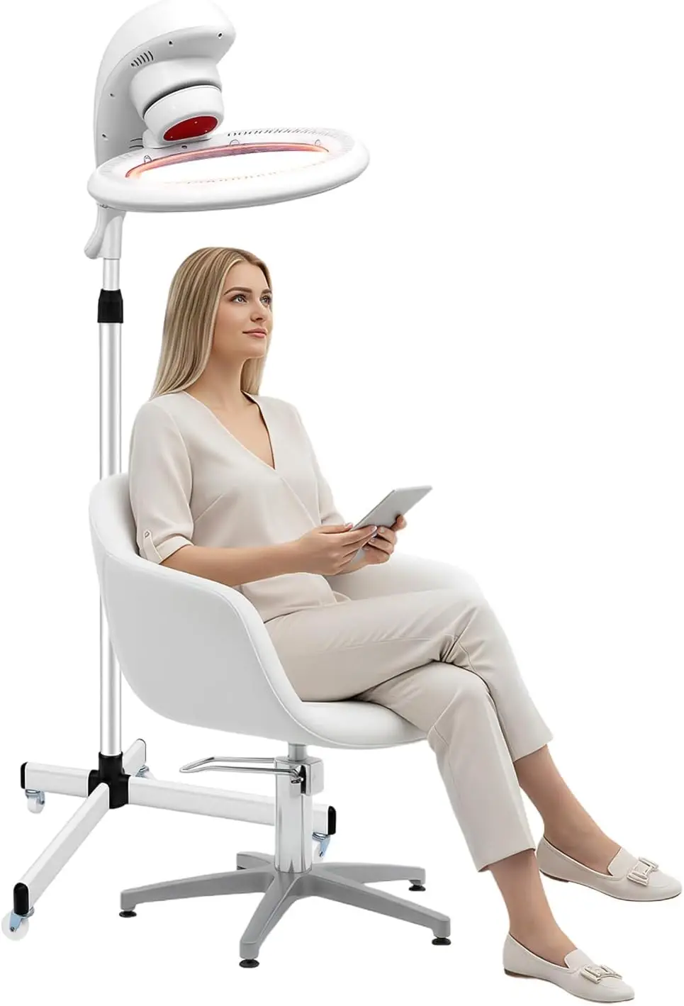 

Professional Stand Hair Dryer360°Rotating Hair Processor with Wheels LCD Adjustable Height Salon Home Use Hair Treatment Machine