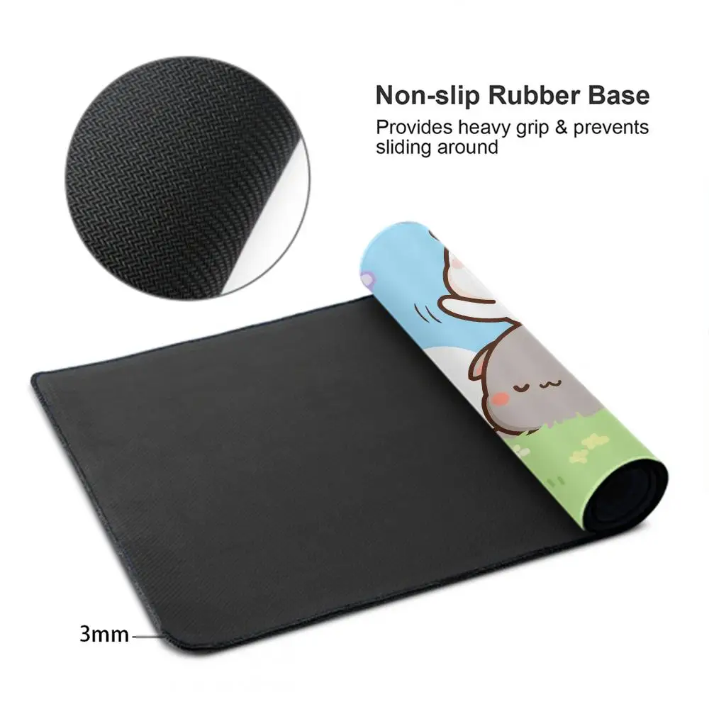 Cartoon Peach Mochi Cat Mouse Pad Keyboard Mousepad large 600X300 mm Desk Mat PC Gaming High definition printing Table pad