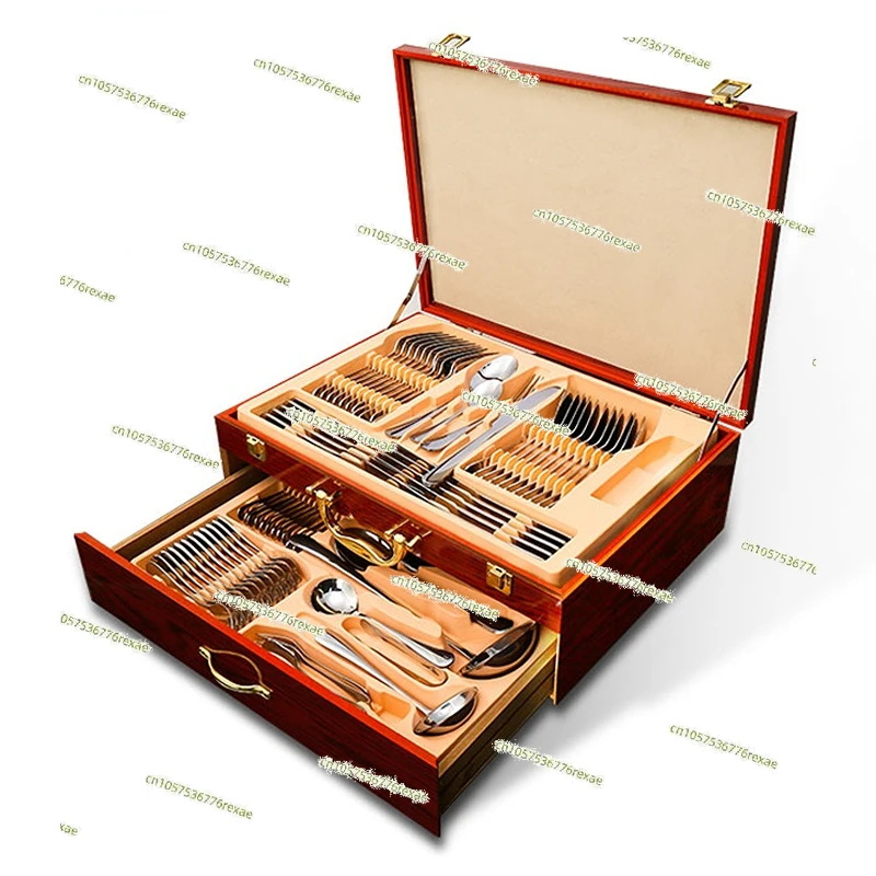 Wholesale High Quality Cutlery Set 72 pcs,  84pcs 72pcs Cutlery Set in Wooden Case