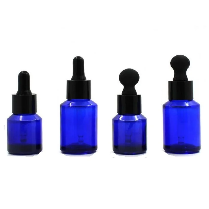 

15ml 30ml Blue Glass Dropper Bottle Oblique Serum Drop Pipette Bottle Flat Rubber Head Empty Essential Oil Dropper Bottle 10pcs