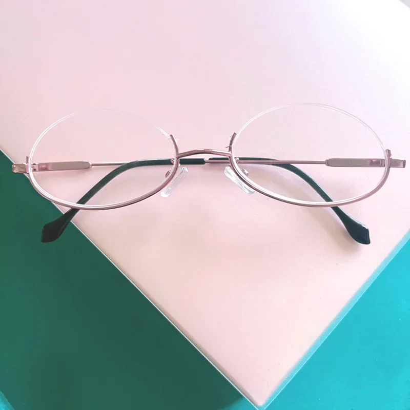 Anime Character Magica Homura Akemi Cosplay Glasses Red Half Frame Eyeglasses With Lens Anime Costume Props Accessories