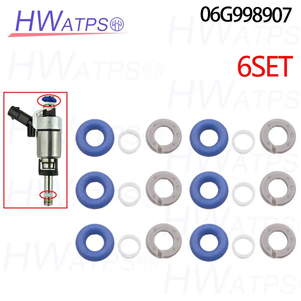

2/6SET 06G998907 Fuel Injector Seal 06G 998 907 For Volkswagen Beetle Cabrio VW Golf Passat Scirocco Tiguan 06J998907 06H998907A