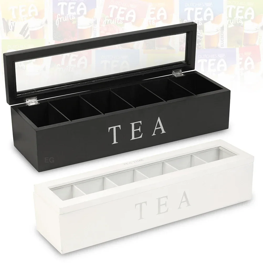 Wooden Tea Storage Box Coffee Tea Bag Storage Box Sugar Packet Storage Box Home Storage Container