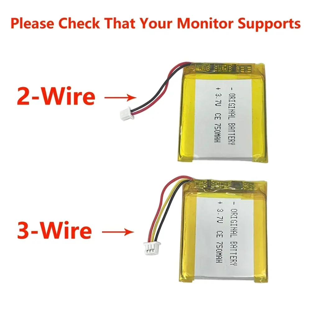 3.7V 750mAh baby monitor battery replacement for VB601, VB605, VB603 nanny security camera battery replacement