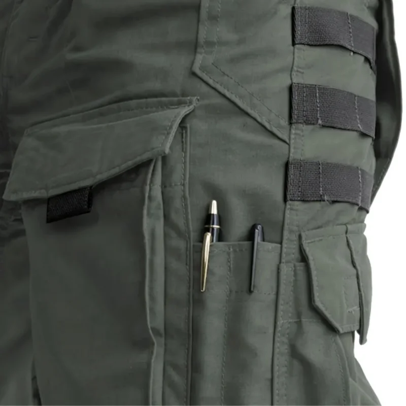 

Мужские тактические брюки для весны - прочные рабочие брюки с множеством карманов, подходящие для кемпинга, занятий спортом, активного отдыха и походов.