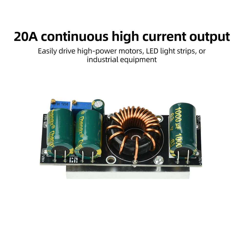 300W 20A DC-DC Buck Converter Step Down Module Constant Voltage Current LED Driver High-Power Step Down Power Module with TVS