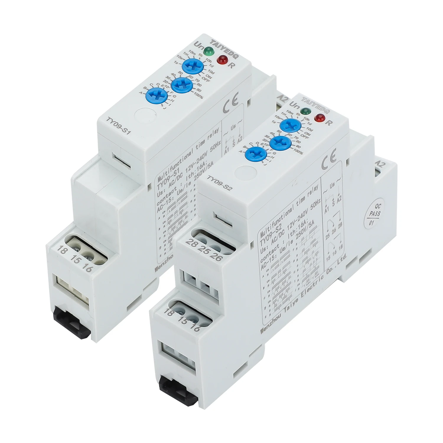 TY09-S1 S2 Multifunctional Time Relay For Industrial Equipment Lighting Equipment 16A AC/DC12-240V AC230V