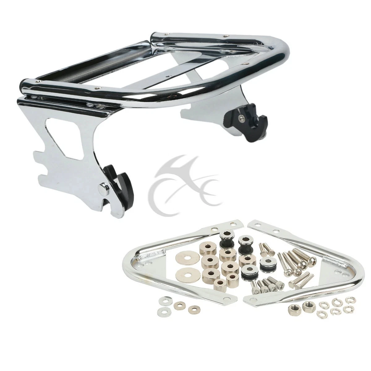 Motorcycle Two UP Luggage Rack Docking Hardware Kit For Harley Touring Electra Glide Street Glide 1997-2008