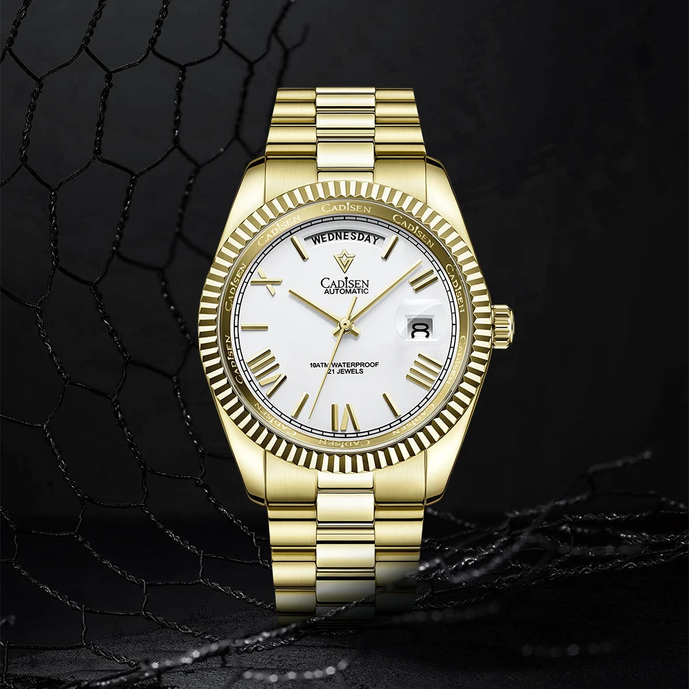 MIYOTA Automatic Movement Watch For Men Sapphire Crystal Day Date Mechanical Watches Business 316L Steel 10ATM Diver Clock Man