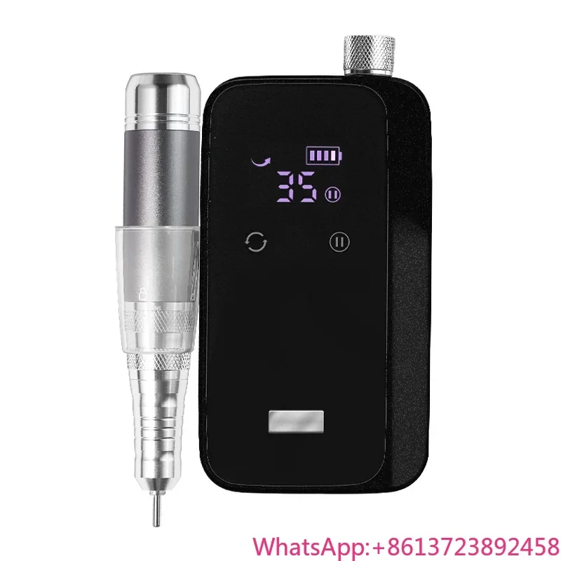 

35000RPM Portable Electric Nail Drill Machine with LCD Display Rechargeable Nails Sander Machine Nail File Pedicure Tool