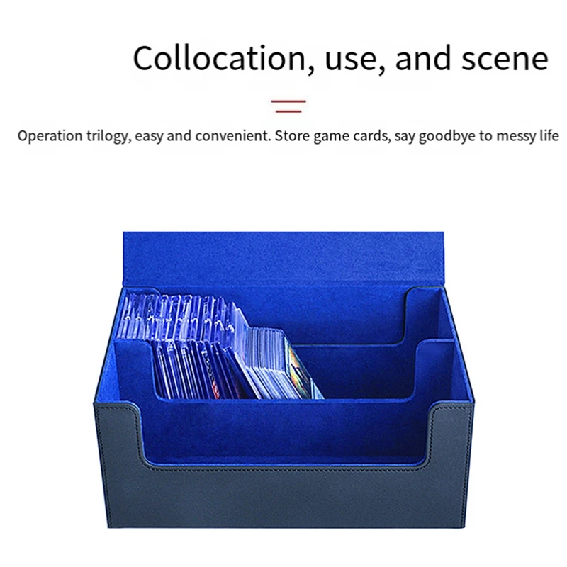 Card Storage Box For Trading Cards,Card Deck Case, Magnetic Closure Card Holder For Magnetic Game Cards