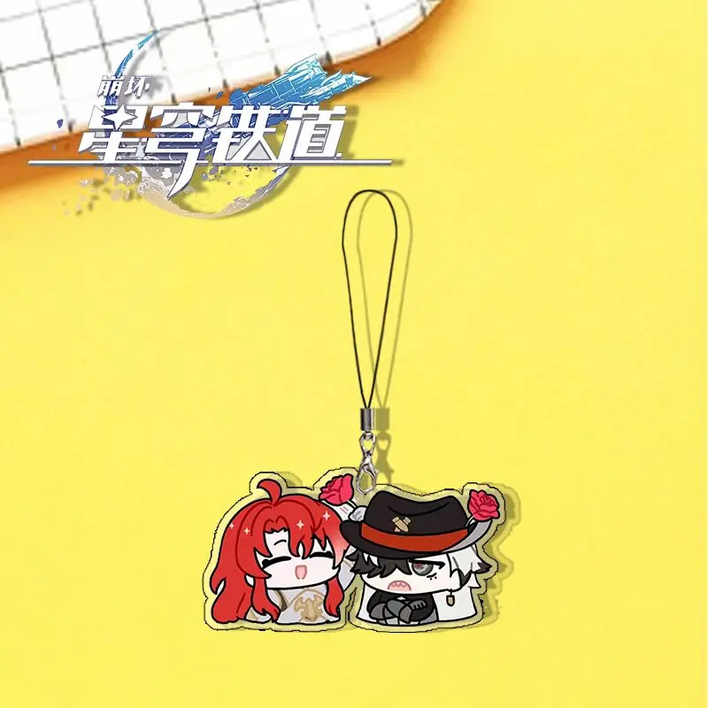 Honkai Star Rail Mobile Phone Boothill Argenti Kawaii Straps Cute Acrylic Pendant Hanging Rope Phone Case DIY Decor Friend Gift