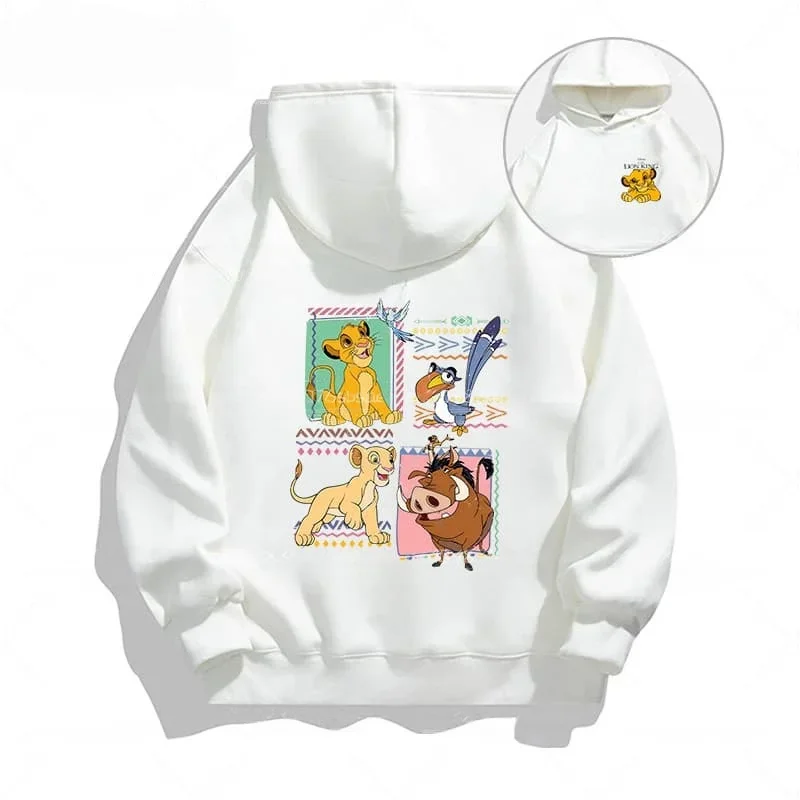 الخريف الأسد الملك سيمبا الكرتون طباعة الأطفال هوديي الاطفال طويلة الأكمام رقيقة البلوز موضة الدافئة الأطفال بلايز هدية
