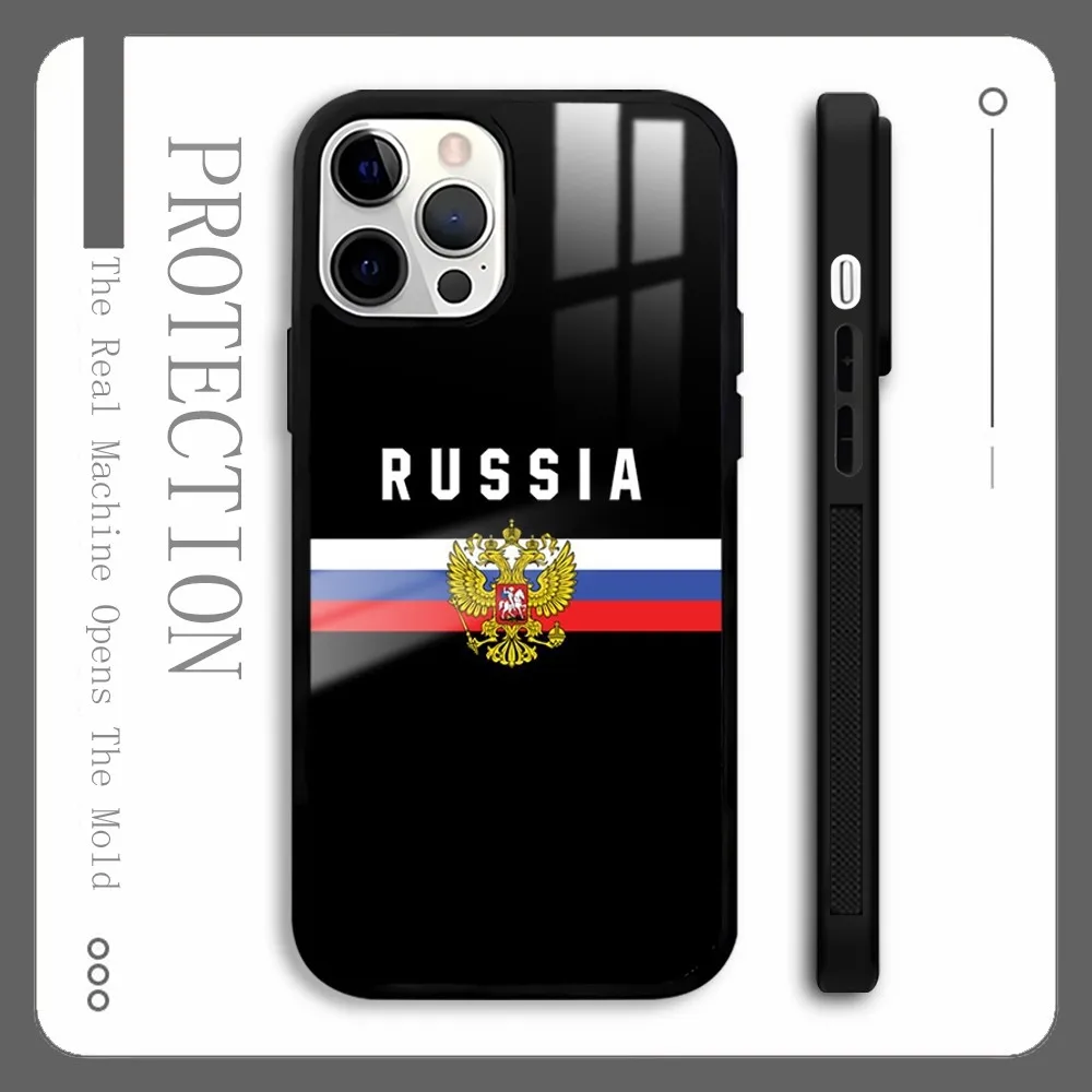 Flag Of Russia Pattern Phone Case For IPhone 16 15 14 13 12 11 Pro Xs Max Mini Plus Celulares Hard Funda