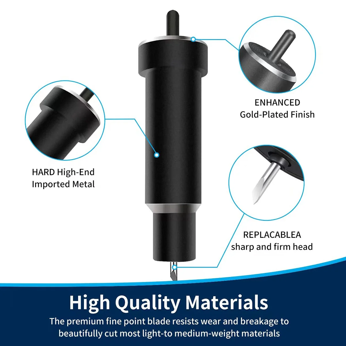 30/45/60 Grad Deep Cut Blade Plotterklingen, kompatibel mit Explore 3 / Air 2 / Air / One / Maker 3 / Maker Ersatzklingen