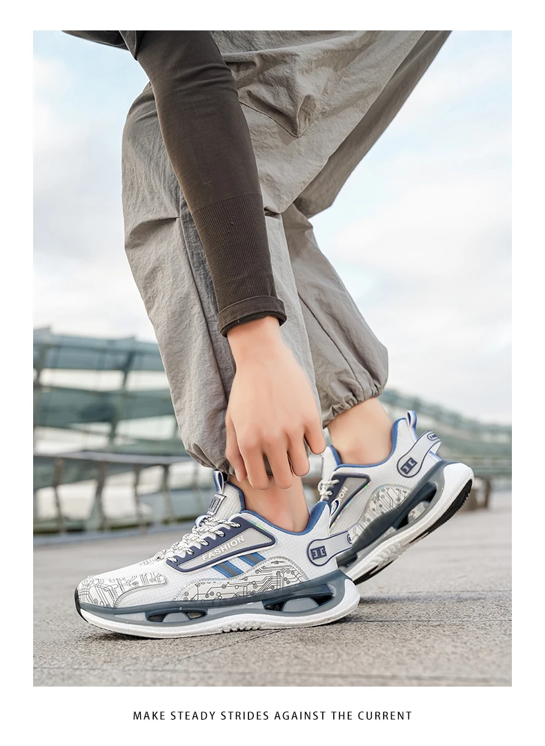 Herren Stoßdämpfende Leichte Freizeitschuhe Frühling Sommer Weichsohlige Atmungsaktive Outdoor-Renn-Laufschuhe Studenten-Speed-Sportschuhe – Detail 9