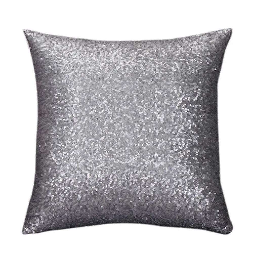 Sequins Pillow Case Pure Color Sofa Throw Cushion Cover Home Decor Cushion Cover Home Textile