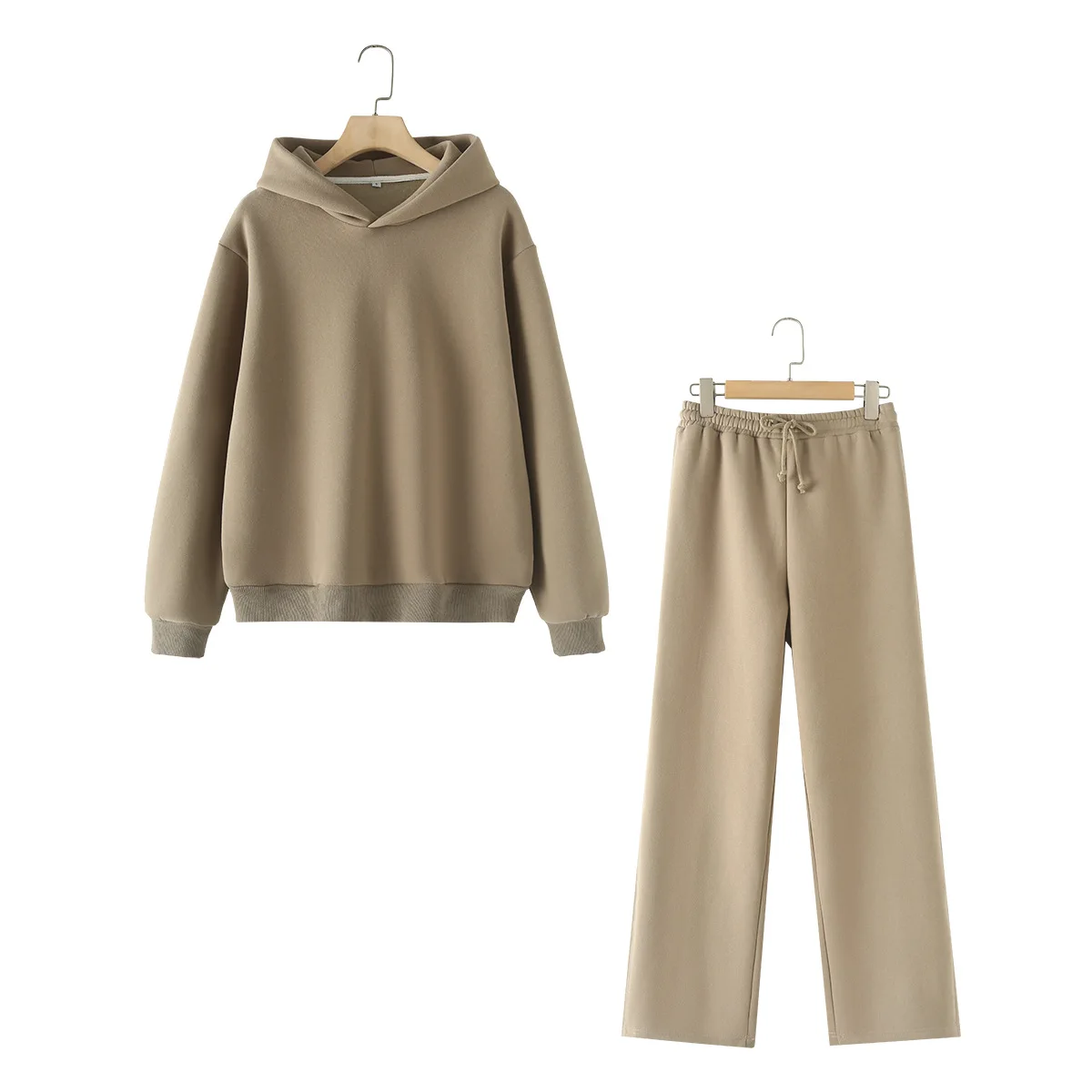 Ensemble 2 pièces pour femme, tenue à capuche, ample, manches longues, pantalon de survêtement, taille haute, nouvelle collection automne hiver