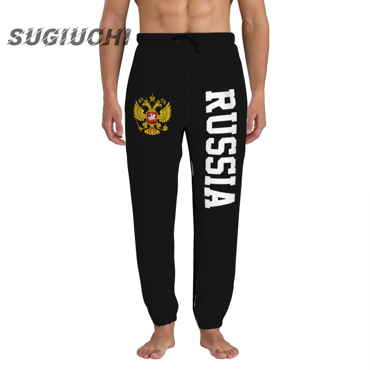 Russia Country Flag Pantaloni della tuta da uomo pantaloni da uomo pantaloni da jogging tuta pista sudore fitness in pile tattico casual