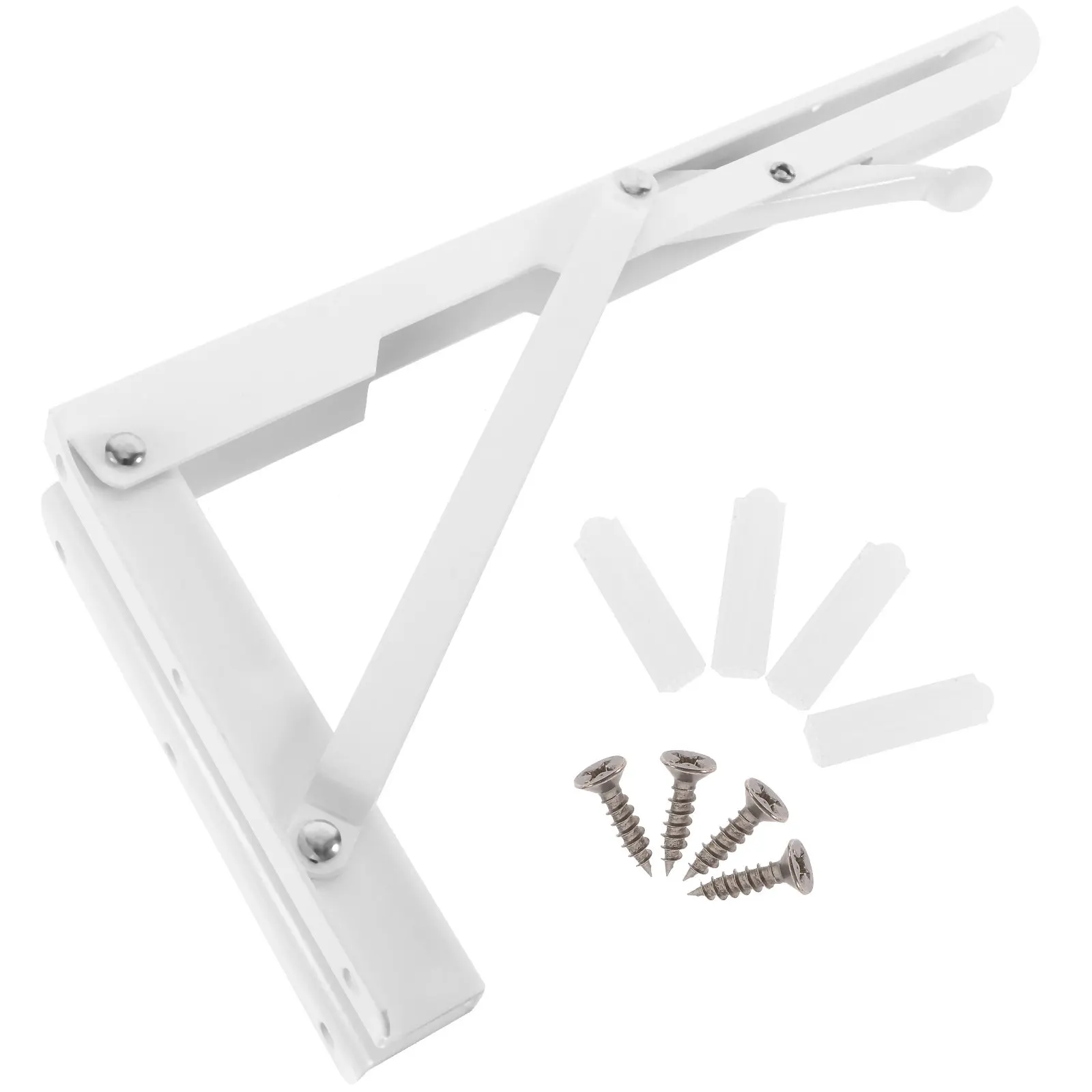 

Metal Floating Shelf Bracket Support Heavy Duty Wall Shelf Brackets for Wood Shelves Home Office Kitchen Storage