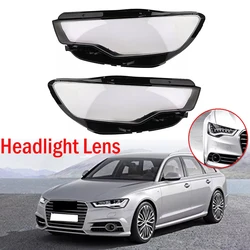 For Audi A6 C7 2011-2015 Car Front Headlight Lens Cover Glass Lampcover Head lamp light Lens Auto Shell Headlamp Lampshade