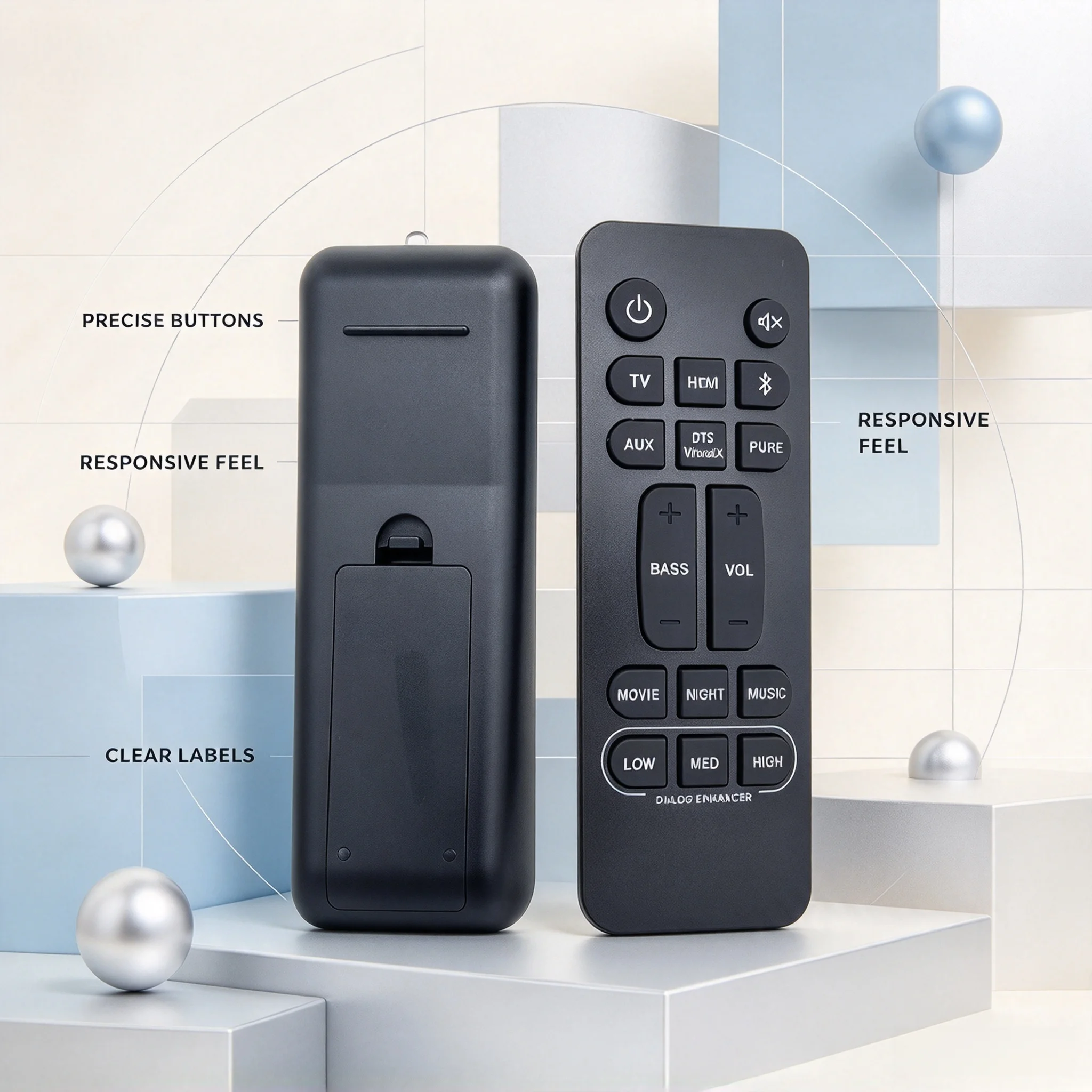 Replacement Remote Control Compatible with Denon Home Theater Soundbar RC-1236 RC-1242 RC-1251 RC-1245 DHT-S216H DHT-S216 DHT-S5