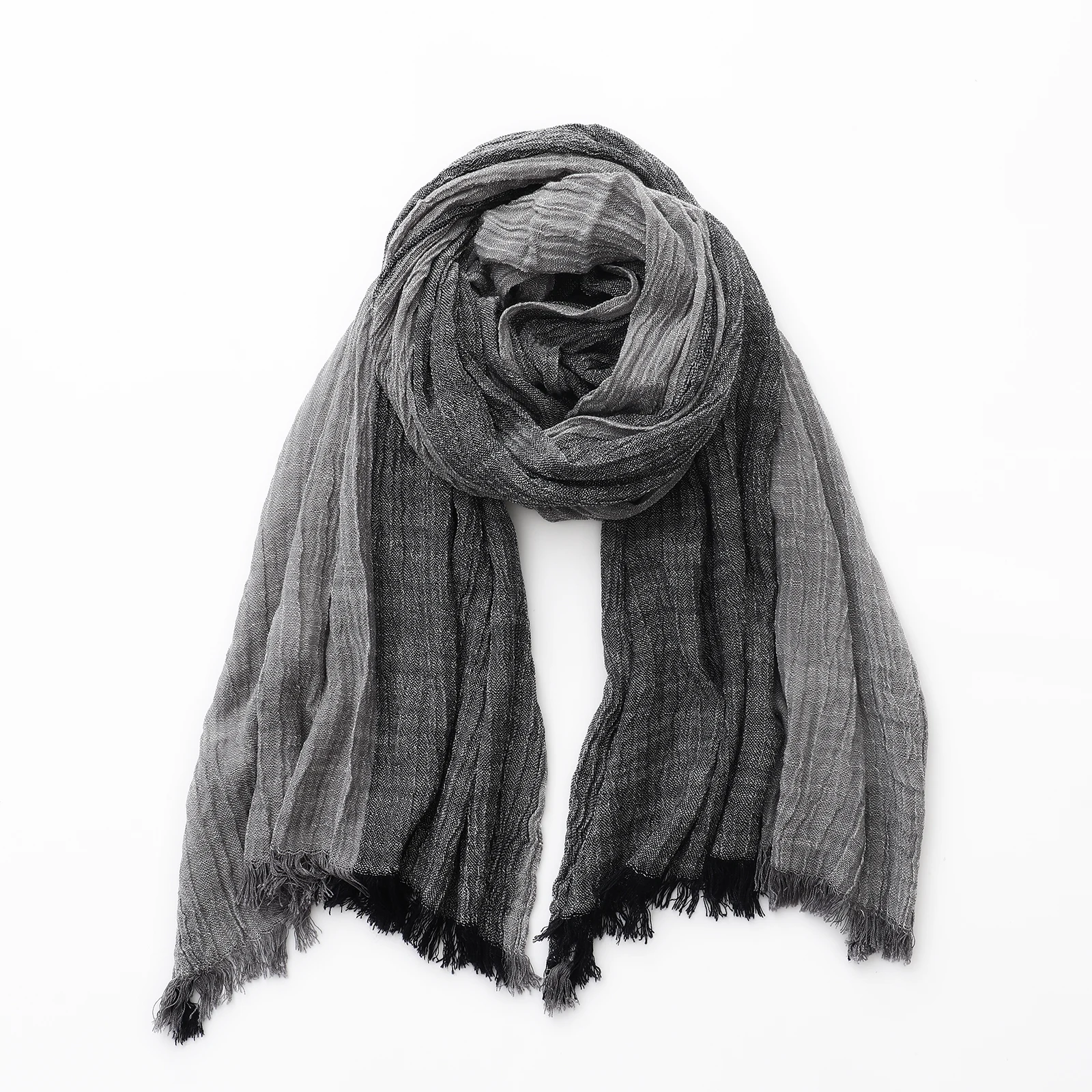 Cotton Linen Striped Scarf for Men Autumn Winter Patchwork Scarves Warm Neckerchief Male Accessories Bufanda Shawl