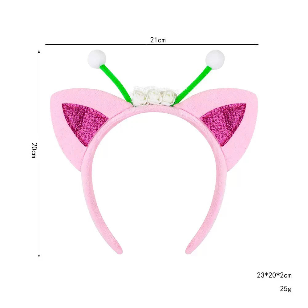 Punk-Werwolf-Cosplay-Stirnband, Halloween-Dämonenkopfbedeckung, Katzen-, Wolf- und Fuchskopf-Stirnband, niedliches Tier-Plüsch-Kopfbedeckung, Party-Kostüm-Requisiten – Detail 13