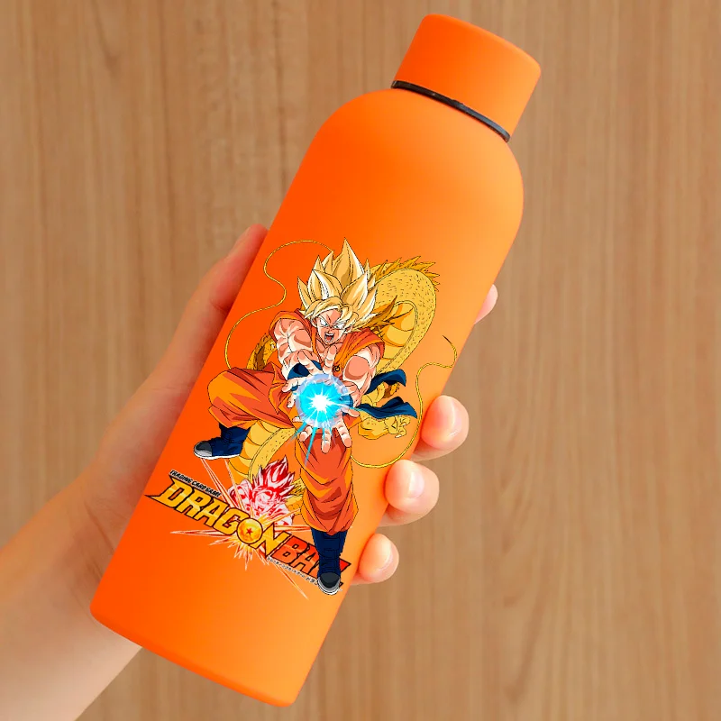 Dragon Ball 500ML Stainless Steel Thermos Cup Goku 4color Double Layer Vacuum Rubber Paint Sport Small Mouth Ice Water Bottle view 4