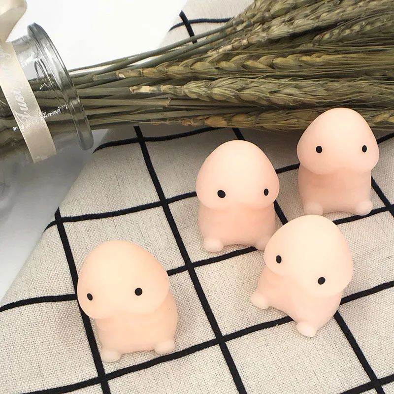 Penis Shape Slow Rebound PU Ding Ding Squishies Cute Squeeze Stress Relief Party Bag Fillers Sensory Toy Fidget Toy Soft Squeeze