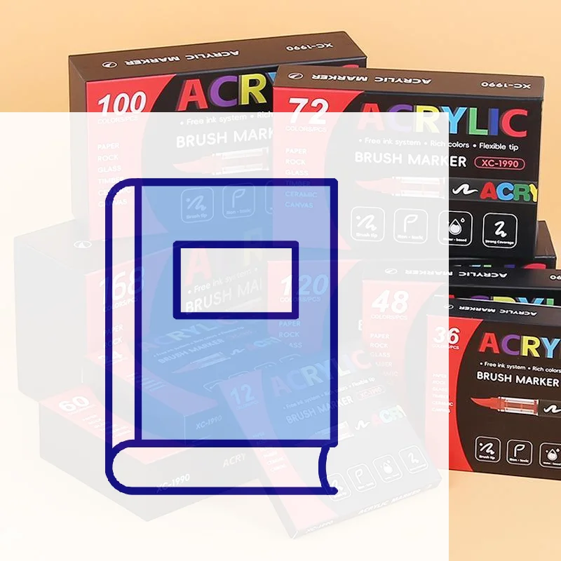

Acrylic Brush Markers Non Toxic Rich Colors For Drawing Crafting On Paper Glass Rock Canvas