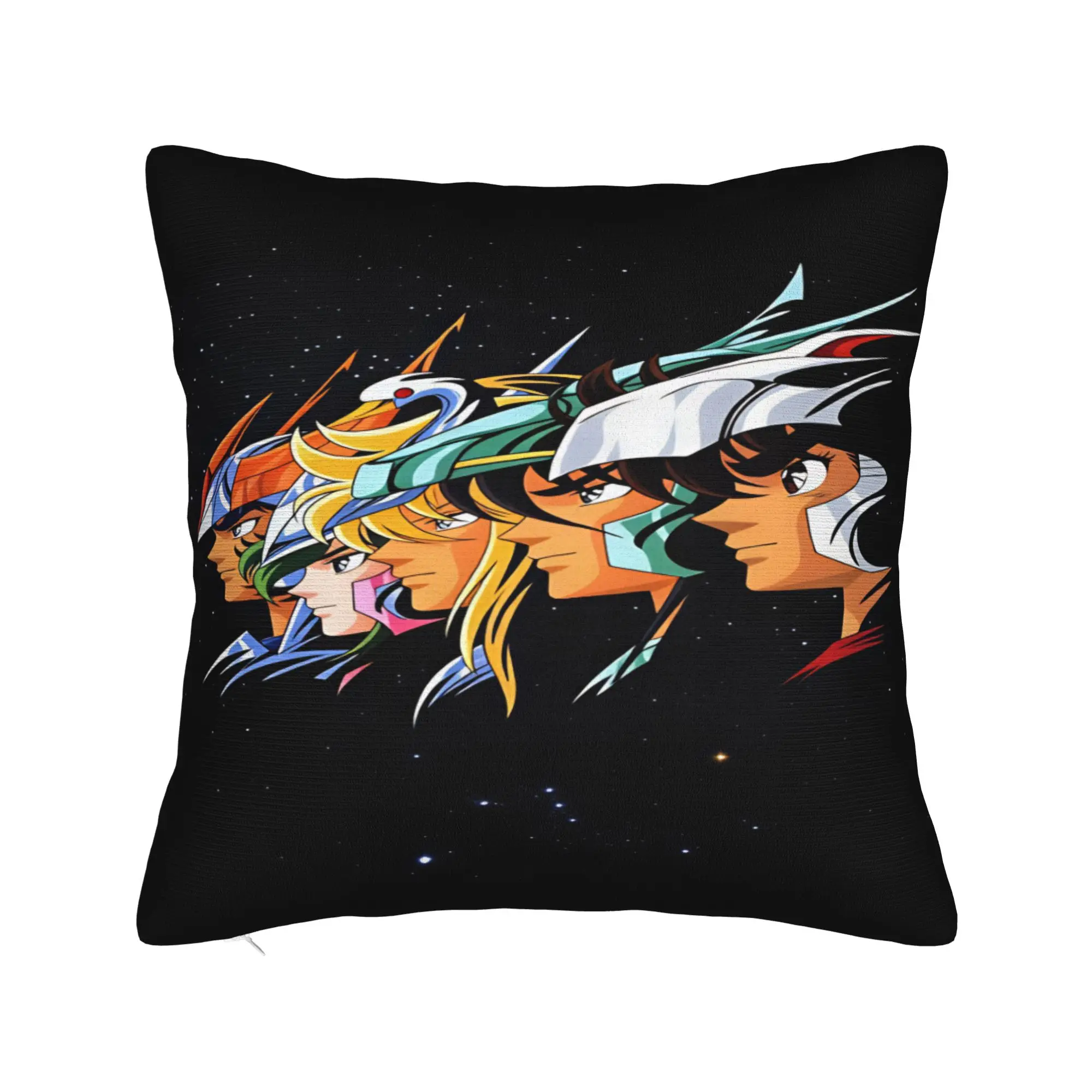 Saint Seiya Gold Saint Pillow Case  Kawaii Pillow Cover Custom Pillowcases For Sofa Car Home Decor